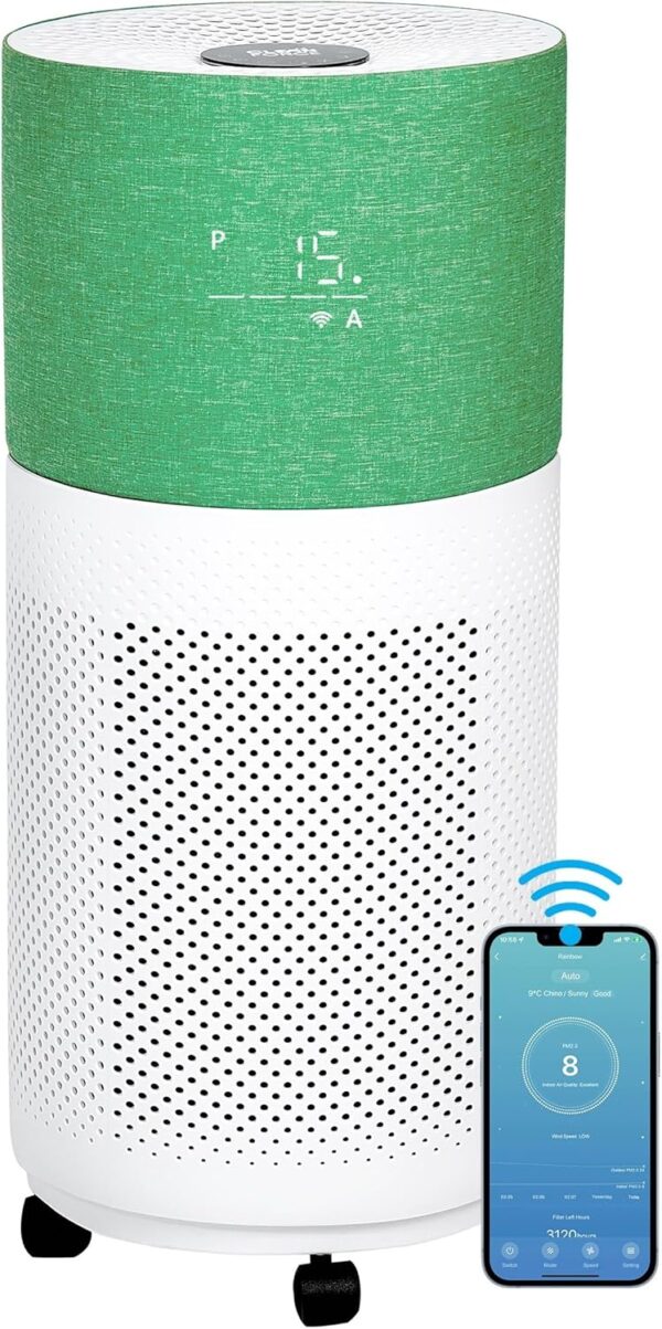 CleanForce® Air Purifiers for Home Large Room Up to 2550 ft², HEPA Air Purifier Air Cleaner with WIFI for Dust, Allergens, Pollen, Pet Hair Dander, Odors, Asthma & Allergy Friendly® Certified, Rainbow - Image 2