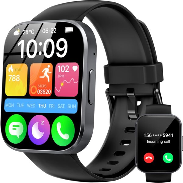 Smart Watch for Men Women, Answer/Make Call, 1.91"HD Screen Fitness Watch with Heart Rate/Sleep Monitor/SpO2/Pedometer, Activity Tracker 140+ Sport Modes, IP68 Waterproof Smartwatch for IOS Android - Image 2