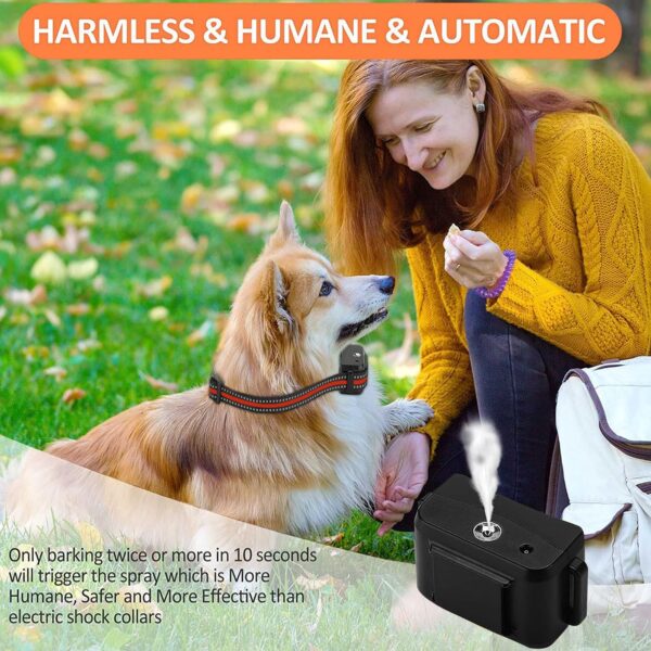 Anti Barking Dog Collars, Automatic Citronella Spray Stop Dog Barking Collar, Rechargeable Anti Bark Collar for Small Large Dogs, Safety No Shock Dog Training Collar - Image 3