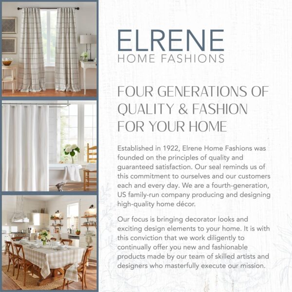 Elrene Home Fashions Botanical Print Blackout Window Curtain Panel, Linen, 52" W x 95" L (Pack of 1) - Image 8