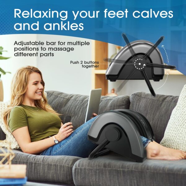 TISSCARE Shiatsu Foot Massager with Heat Foot Massager for Plantar Fasciitis, Neuropathy, Circulation and Pain Relief, Massage Feet/Leg/Calf/Ankle at Home/Office, Gift for Men and Women - Image 3