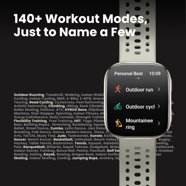 Amazfit Bip 6 Smart Watch 46mm, 14 Day Battery, 1.97" AMOLED Display, GPS & Free Maps, AI, Bluetooth Call & Text, Health, Fitness & Sleep Tracker, 140+ Workout Modes, 5 ATM Water-Resistance, Charcoal - Image 6