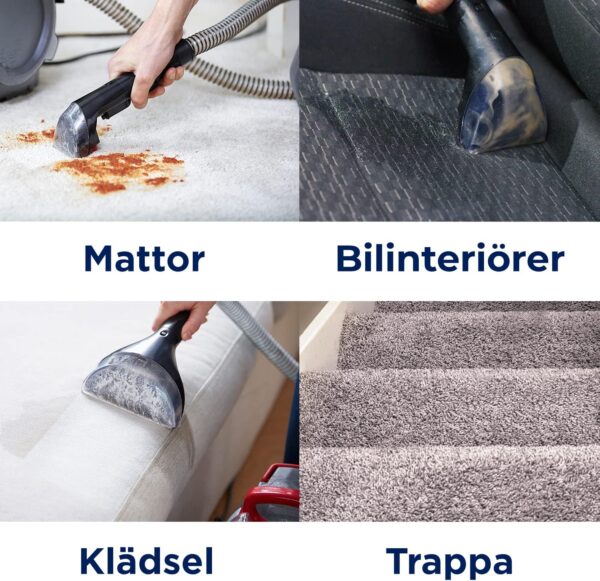 BISSELL MultiClean Spot&Stain | Multi-Surface Cleaner for Carpets, Upholstery, Stairs, and Cars | Includes Formula and Accessories | 330W, 74dB | BISSELL 4720M - Image 5