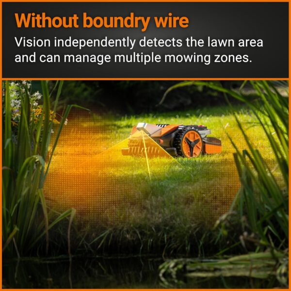 WORX WR202E Landroid Robotic Lawn Mower – 250m² Patented AIA Mowing Multi-Zone, Auto Charging, 20V PowerShare Battery, Rain Sensor, Cut-to-Edge Technology, App-Controlled, Accessories Included - Image 4