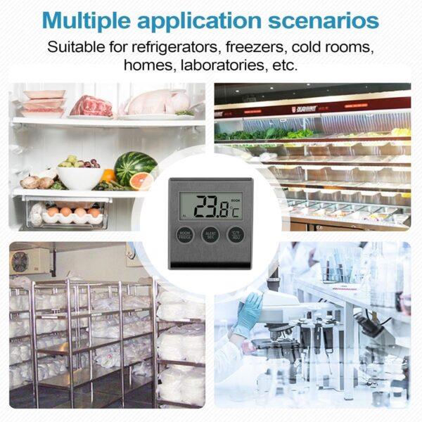 Freezer Temperature Monitor - Smart Fridge Thermostat, Intelligent Real-Time Temperature Alarm | Deep Freezer Sensor For Kitchen, Refrigerator Temperature Control System With Digital Alerts - Image 5