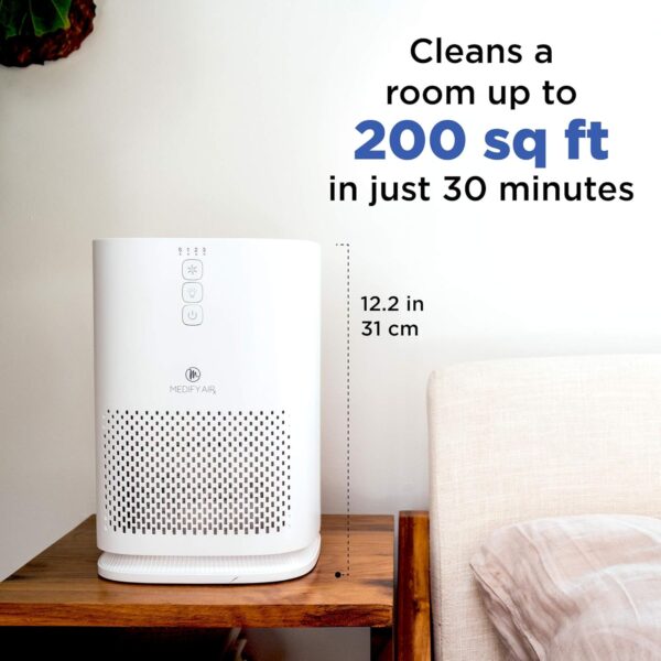Medify MA-14 Air Purifier with H13 True HEPA Filter | 18 sq m Coverage | for Allergens, Smoke, Smokers, Dust, Odors, Pollen, Pet Dander | Quiet 99.9% Removal to 0.1 Microns | White, 1-Pack - Image 3