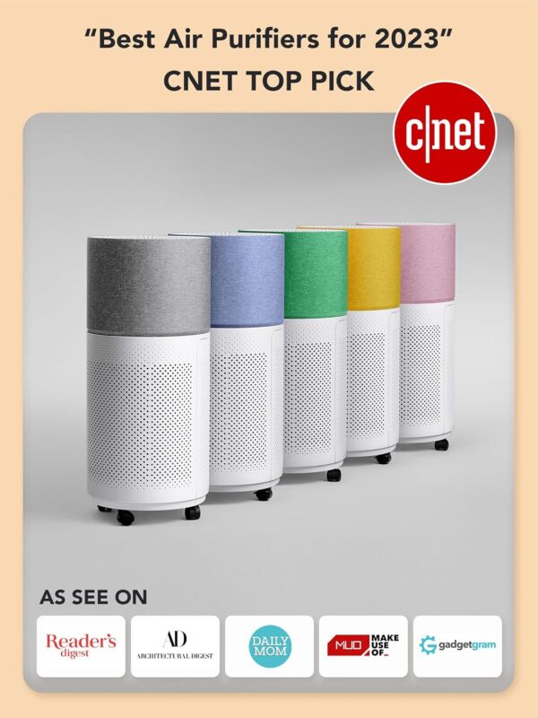 CleanForce® Air Purifiers for Home Large Room Up to 2550 ft², HEPA Air Purifier Air Cleaner with WIFI for Dust, Allergens, Pollen, Pet Hair Dander, Odors, Asthma & Allergy Friendly® Certified, Rainbow - Image 9