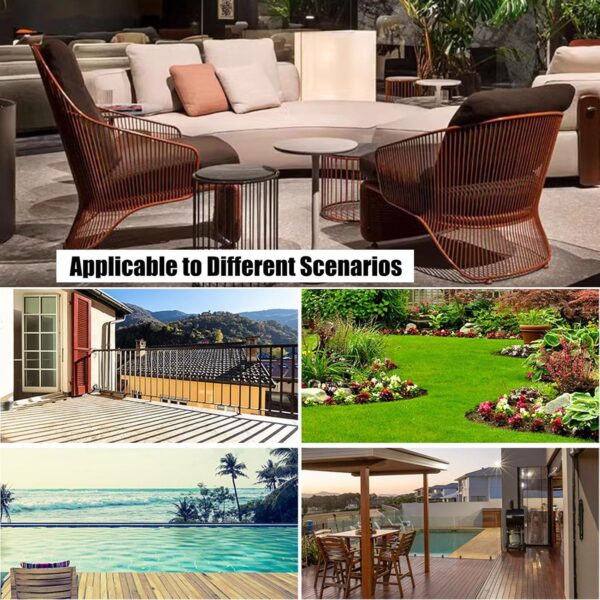 MOLVUS Patio Loveseat, All-Weather Rattan 2 Seater Sofa, Outdoor Patio Furniture Set For Balcony Backyard Deck Poolside - Image 8