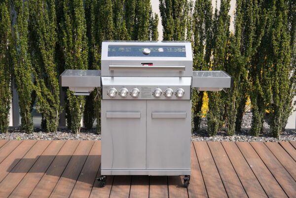 CosmoGrill Platinum Stainless Steel 6 Gas Burner 4+2 Barbecue Grill with Infrared Searer & Back Burner, Built-in Temperature Gauge for Home Garden Party Outdoor BBQ Cooking - Image 3