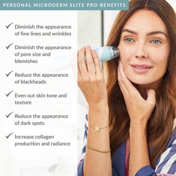 PMD Personal Microderm Elite Pro - At-Home Microdermabrasion Machine with Kit for Face & Body - Exfoliating Crystals and Vacuum Suction for Fresh and Radiant Skin - Three Speed and Suction Options - Image 3