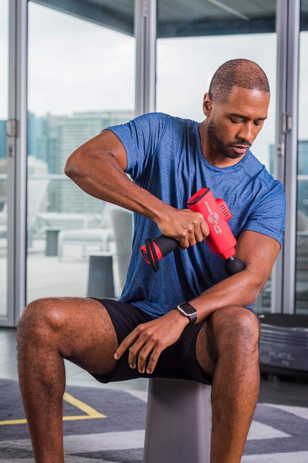 Power Plate Red Pulse 3.0 with Carry case, Whisper Quiet, Light-Weight Portable Handheld Massager with Antimicrobial Technology; Rechargeable, 6 Hour Battery Life, 6 Intensity Levels, 6 attachments - Image 8