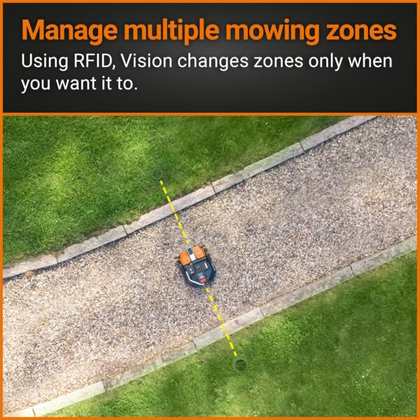 WORX WR202E Landroid Robotic Lawn Mower – 250m² Patented AIA Mowing Multi-Zone, Auto Charging, 20V PowerShare Battery, Rain Sensor, Cut-to-Edge Technology, App-Controlled, Accessories Included - Image 8