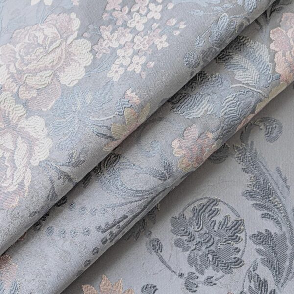 Loom and Mill Luxury Jacquard Waterfall Valance for Living Room Bedroom, Elegant European Floral Swag Window Valances with Tassels, Blue Grey Swag Curtains for Banquet Holiday Decor(W39Inch,1 Panel) - Image 7