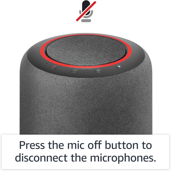 Echo Studio (Newest gen) | Our best-sounding Wi-Fi and Bluetooth smart speaker ever | Dolby Atmos, spatial audio, smart home hub and Alexa | Charcoal - Image 7