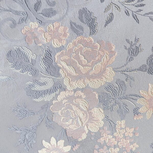 Loom and Mill Luxury Jacquard Waterfall Valance for Living Room Bedroom, Elegant European Floral Swag Window Valances with Tassels, Blue Grey Swag Curtains for Banquet Holiday Decor(W39Inch,1 Panel) - Image 8
