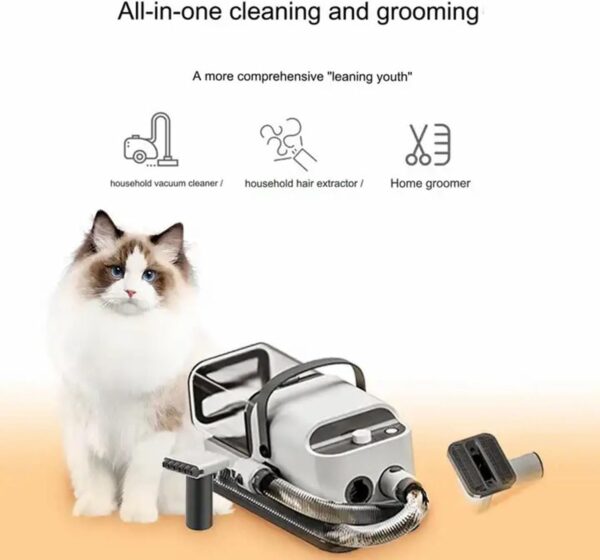 Newest Professional Dog Grooming Vacuum Kit,Dog Clippers, 20000PA Suction 99% Pet Hair,Dog Vacuum Groomer with 4 Pet Grooming Tools for Dogs Cats Pet Hair - Image 4