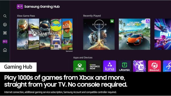 Samsung Scope of delivery: 1 x 43" DU8000 Crystal UHD, Object Tracking Sound Lite, AirSlim, Gaming Hub, Crystal Processor 4K, Smart TV powered by Tizen, UE43DU8000UXXU, English Model (2024) - Image 7