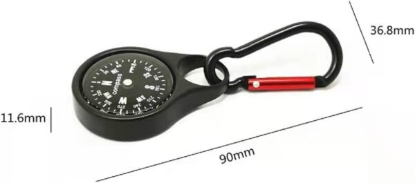 Eidyer Compass with Keychain, Carabiner Compass, Pocket Compass, Orientation Compass, Travel Accessory for Outdoor Camping, Sport Hiking, Navigation, Outdoor Use - Image 4