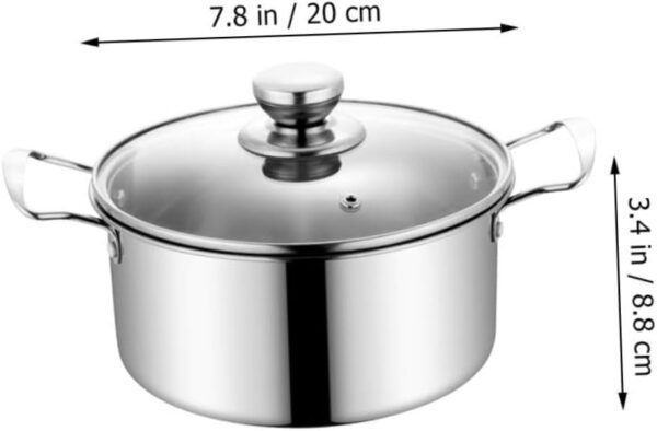Gatuida 3pcs Induction Cooking Soup Pot Stainless Steel Pot Double Handles Kitchen Cooking - Image 3