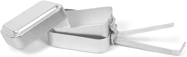 Lixada Outdoor Mess Tin Kit Mess Tin with Handle Aluminum Mess Kit Camping Cookware Set Lunch Box Food Container with Lid - Image 6