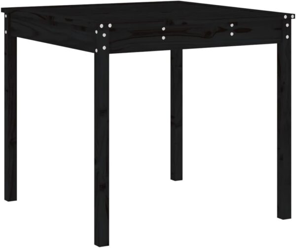 AJJHUUKI Home-Outdoor Home-Outdoor Furniture Sets,5 Piece Garden Dining Set Black Solid Wood Pine - Image 7