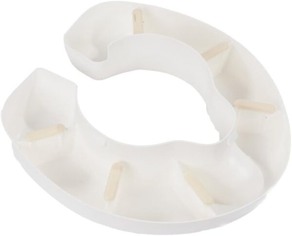 NRS Healthcare Novelle Portable Clip-On Raised Toilet Seat, Height Raiser, Maximum User Weight 190kg(30st), Not For All Toilets, Please Check Dimensions- White - Image 6