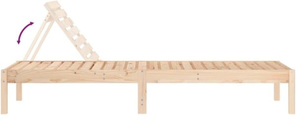 Home outdoor OthersSun Loungers 2 pcs 199.5x60x74 cm Solid Wood Pine - Image 8