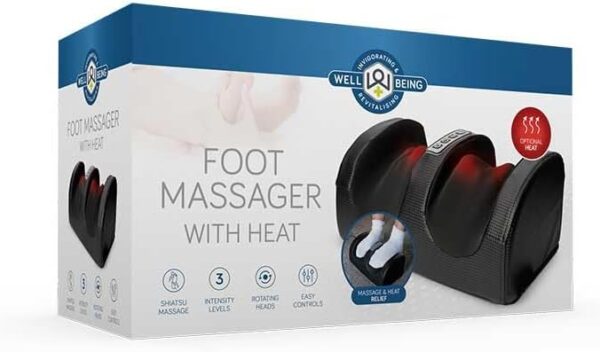 Well Being Shiatsu Style Foot Massager Multiple Speeds and Optional Heat Setting - Image 4