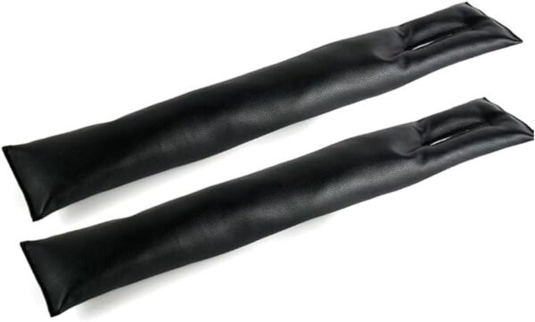 2 PCS Black PU Leather Car Seat Gap Filler, Universal Accessory,Car seat gap filler pad,Seat Gap Soft Pad for Car Seat, Universal Gap Filler Pad Slot Plug Cover Pad for Most Models of Cars - Image 2