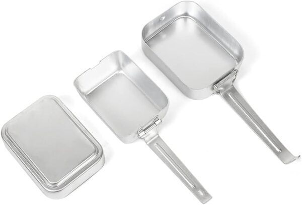 Lixada Outdoor Mess Tin Kit Mess Tin with Handle Aluminum Mess Kit Camping Cookware Set Lunch Box Food Container with Lid - Image 2