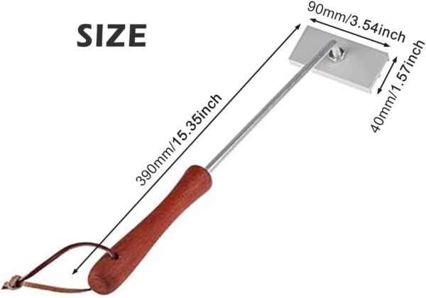 BBQ Branding Iron Grilling Barbecue Tools Barbecue Accessories Wooden Handle Interchangeable Letters Branding Iron for Branding Steaks Burgers Chicken Meat - Image 3