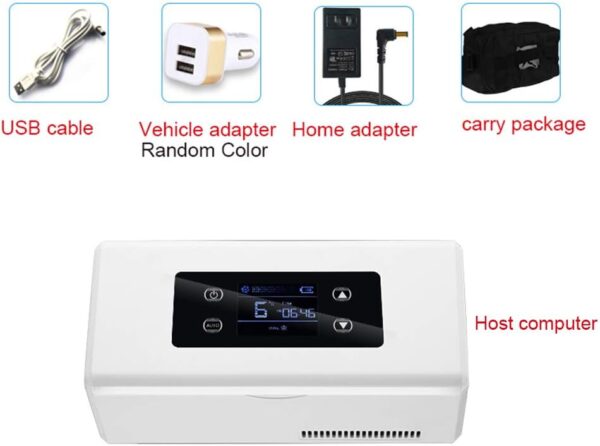 Travel Portable Insulin Cooler - Mini Smart Medical Refrigerator, 2-8 °C Precision Temperature Control, White CarSmall Fridge, Large Capacity - Image 5