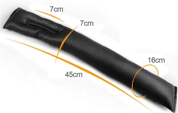 2 PCS Black PU Leather Car Seat Gap Filler, Universal Accessory,Car seat gap filler pad,Seat Gap Soft Pad for Car Seat, Universal Gap Filler Pad Slot Plug Cover Pad for Most Models of Cars - Image 9