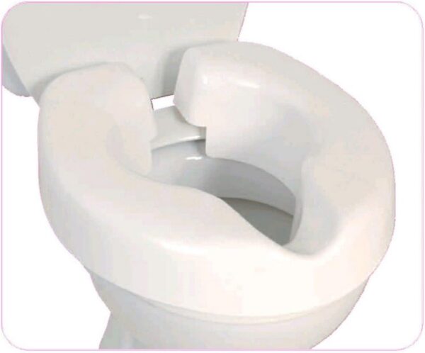 NRS Healthcare Novelle Portable Clip-On Raised Toilet Seat, Height Raiser, Maximum User Weight 190kg(30st), Not For All Toilets, Please Check Dimensions- White - Image 2
