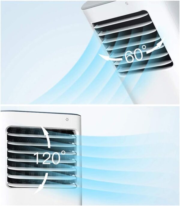 Portable Air Conditioner Fan Air Cooler, Portable Air Conditioner Evaporative Misting With Remote Control Humidifier Fan And Bladeless Noiseless Fan, For Office, Dorm, Room(Free Ice Tray) - Image 6