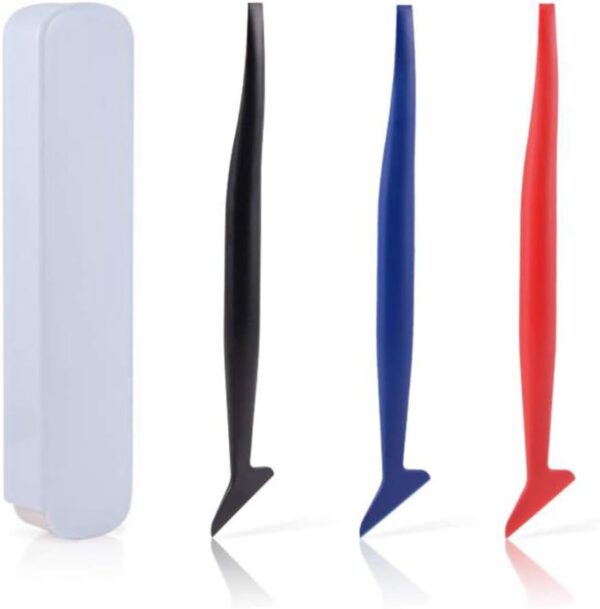 NA 3 Pcs Flexible Micro Squeegee Car Vinyl Wrap Tool Kit Edge Trimmer for Installing Auto wraps and Car Stickers - Image 2