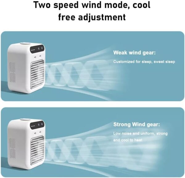 Niceminiwall Air Conditioner Personal USB DC5V Rechargeable Cooler,4.8-6W Small Mobile Air Conditioner Portable For Home Bedroom Car Office Travel - Image 6