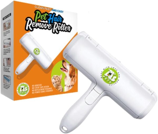 AS PETS Pet Hair Remover Roller – Reusable Dog & Cat Fur Removal Tool for Furniture, Carpets, Sofas, Bedding, Rugs & Clothes – Easy Self-Cleaning Animal Hair Brush - Image 2