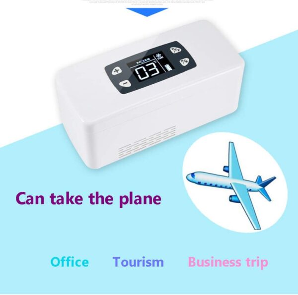 sjdoPulse Portable Medicine Refrigerator, Car Mini Insulin Refrigerated Box/Portable Smart, Silent Hd Display/Keeps Diabetes Medication Cool And Insulated - Image 5