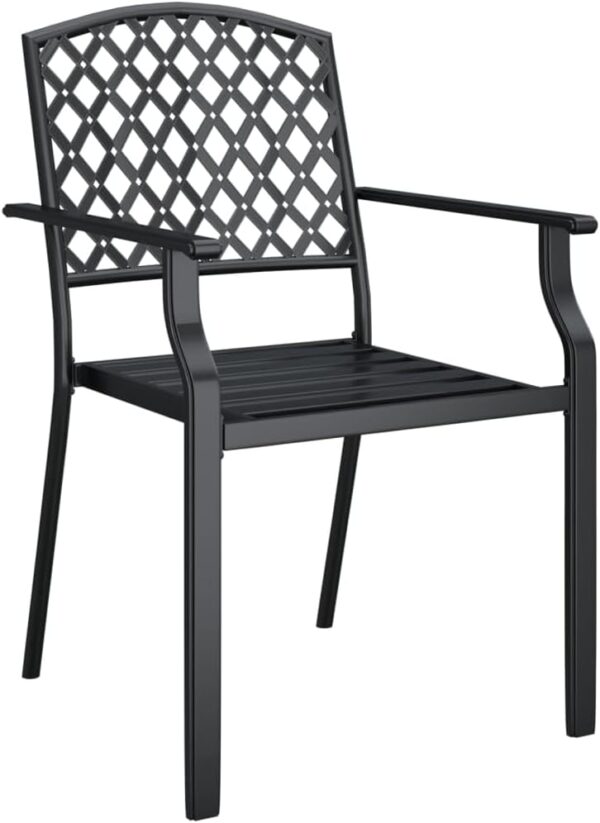 WKIEQACO Outdoor Outdoor Furniture Sets,5 Piece Garden Dining Set Anthracite Steel - Image 6