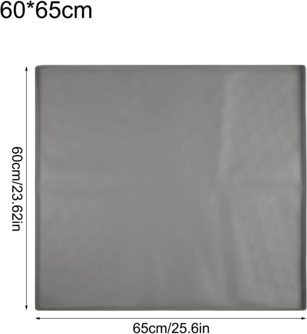 Smart Design Refrigerator Mat in Silicone, Keeps Floors Safe from Leaks (65 * 60CM gray) - Image 8