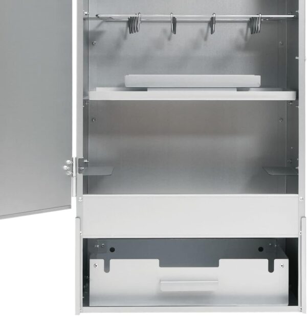 Furniture select-BBQ Oven Smoker with Table Galvanised Steel - Image 5