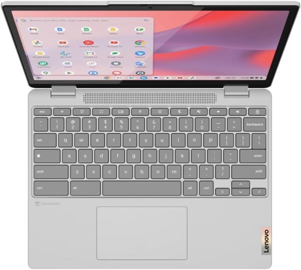 Lenovo IdeaPad Flex 3 Chromebook 12.2 Inch WUXGA Touchscreen Laptop (Intel N100, Integrated Intel UHD Graphics, 8GB RAM, 128GB SSD, ChromeOS) - Grey - Image 9