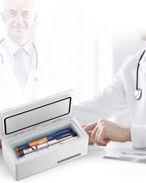 ZGYOZMNG Insulin Refrigerator Mini Portable Medical Refrigerator and Insulin Cooler Smart Temperature Control Car Refrigeration Case Suitable for Travel/Interferon/Drug Storage Refrigerator - Image 5