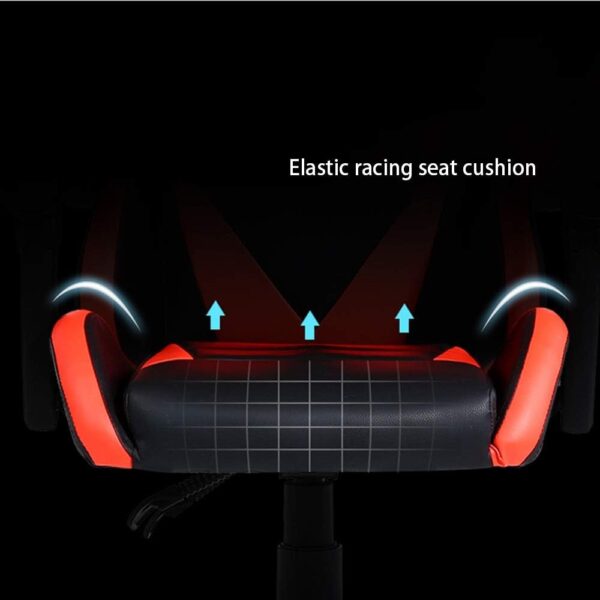 E-sports Chair, Racing Style Gaming Chair Ergonomics with Footrest Reclining Lazy Game Seat with Headrest and Massage Lumbar Pillow (Color : Black white) - Image 8
