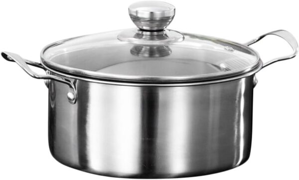 Gatuida 3pcs Induction Cooking Soup Pot Stainless Steel Pot Double Handles Kitchen Cooking - Image 6