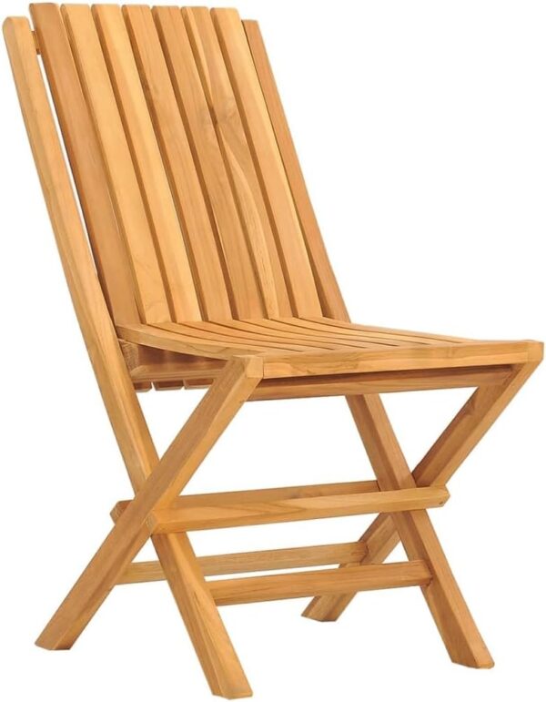 Homgoday 5 Piece Solid Teak Wood Garden Dining Set Outdoor Garden Table Chairs, Table with Outdoor Chairs, Outdoor Tables and Chairs - Image 6