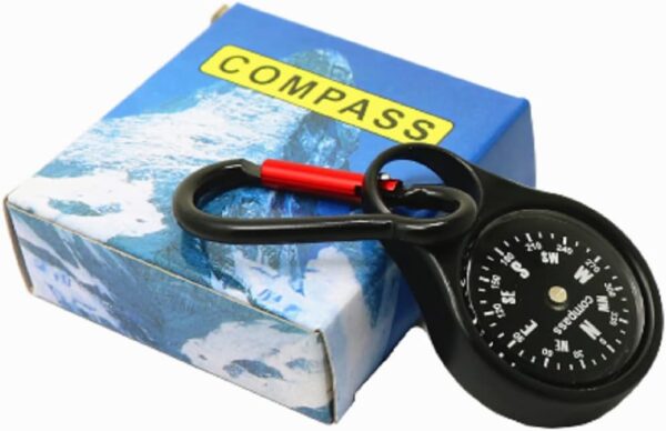 Eidyer Compass with Keychain, Carabiner Compass, Pocket Compass, Orientation Compass, Travel Accessory for Outdoor Camping, Sport Hiking, Navigation, Outdoor Use - Image 6