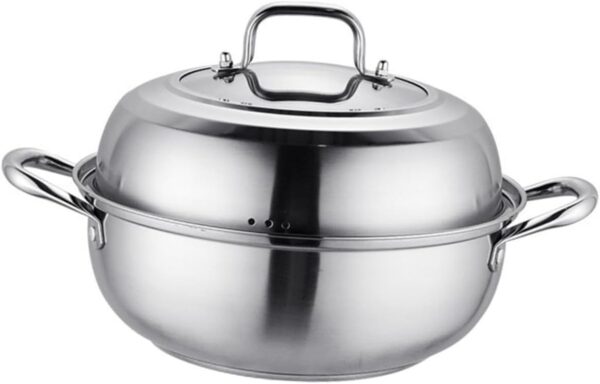 ELAYARD Cookware Set Multi Function Pot Steam Pot Gas Stove Compatible Stainless Steel - Image 2