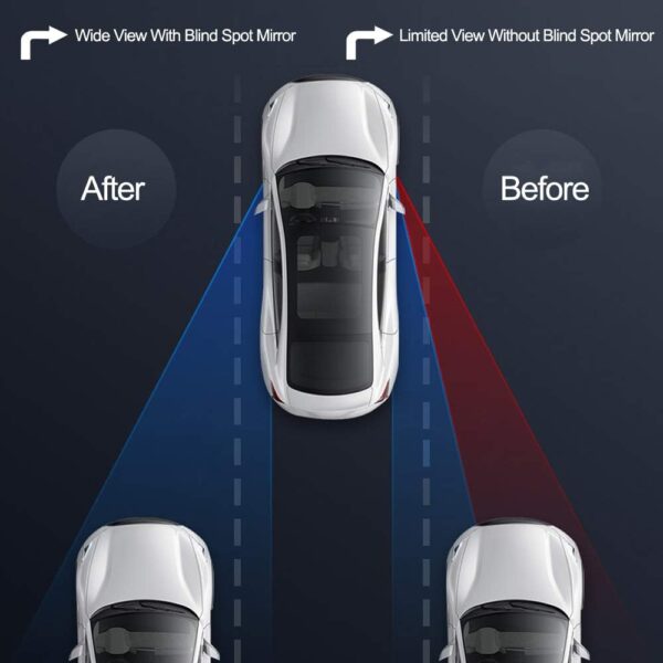 TRIXES 2 X Adjustable Car Van Blind Spot Blindspot Wide Angle Towing Mirror - Car Accessories - Small Mirrors - Mounting Mirrors for Side and Rearview Mirrors - Image 6